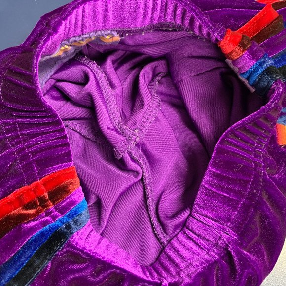 Aviator Nation Kid's Classic Velvet Sweatpants in Purple - Picture 9 of 12